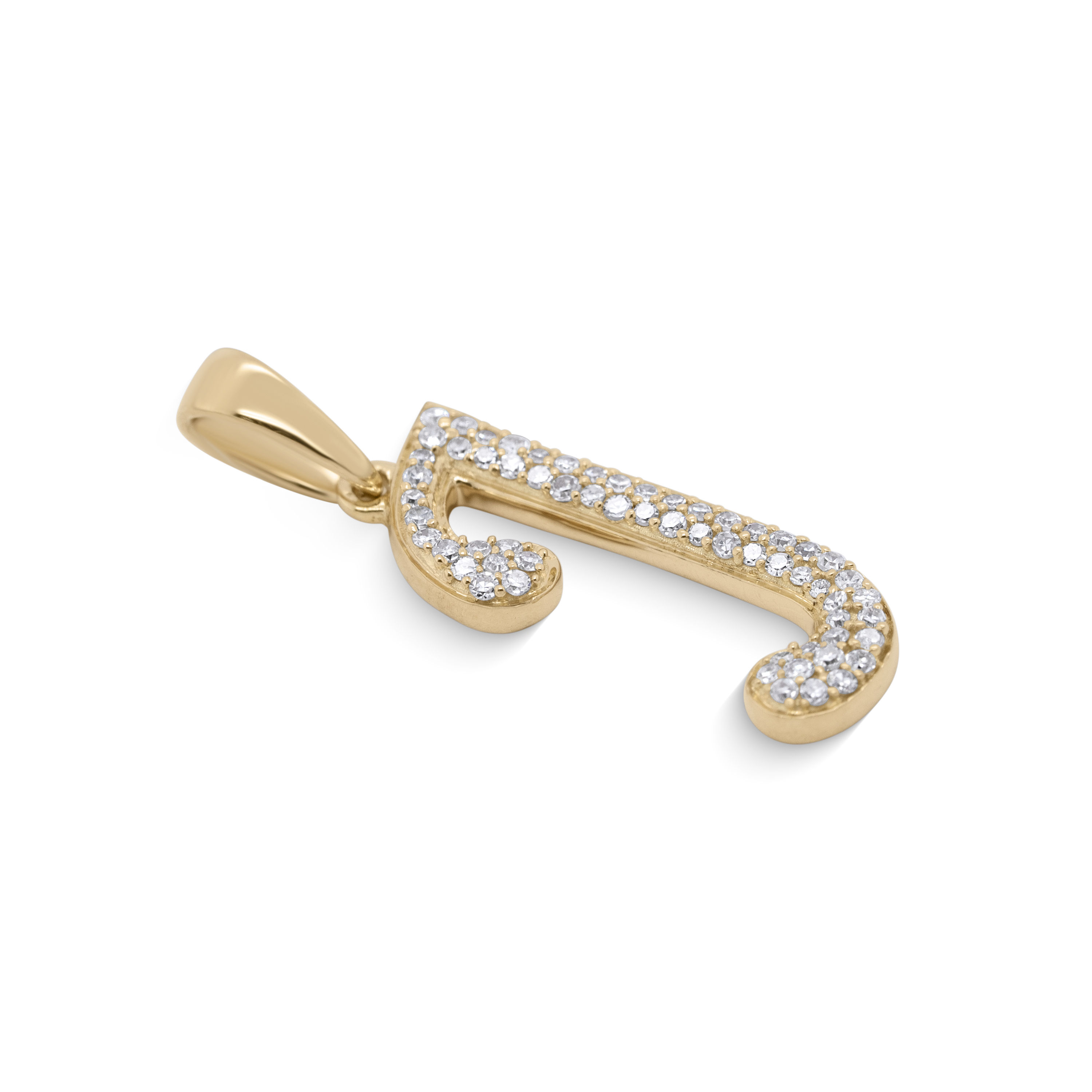 Diamond Letter J Pendant 0.15 ct. 14K Yellow Gold